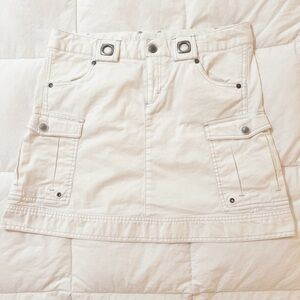Vintage ATHLETA Off White Cargo Skirt Casual Resort Wear Size 8